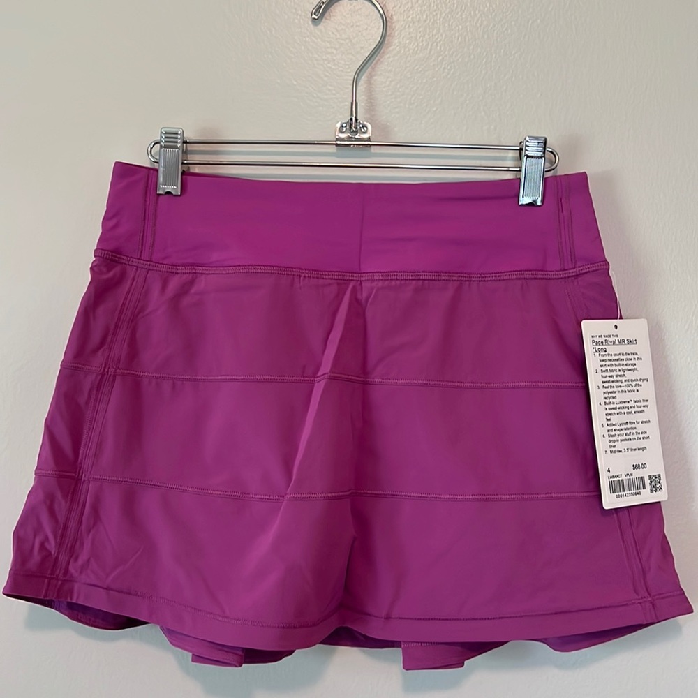 NWT! Lululemon Pace Rival Skirt (Long) - size 4